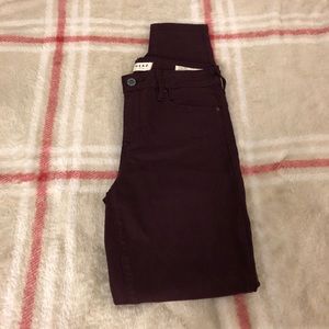 PacSun Burgundy High Rise Skinnies